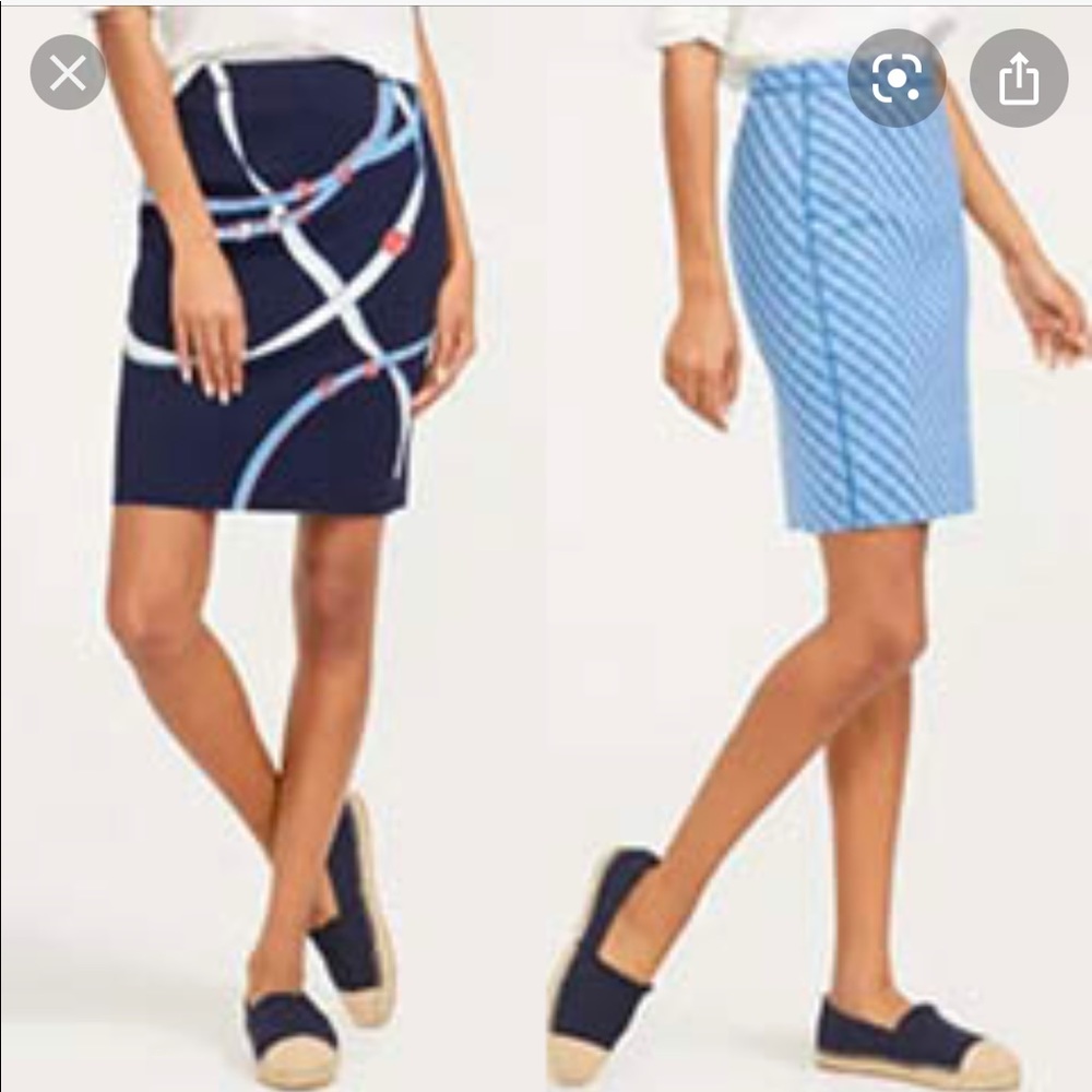 J. McLAUGHLIN MONTERREY GEO REVERSIBLE SKIRT XS